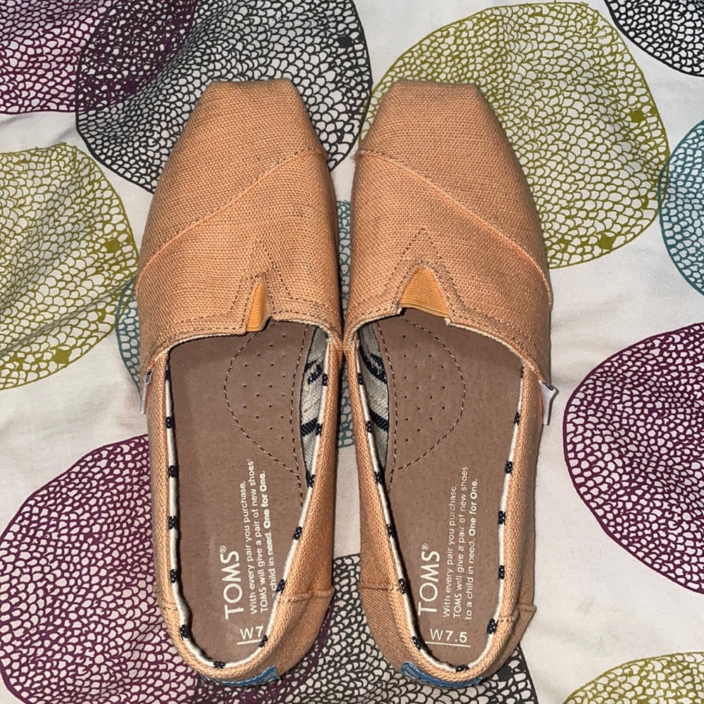TOMS Women’s Orange Alpargata Classic Slip-ons - Size 7.5